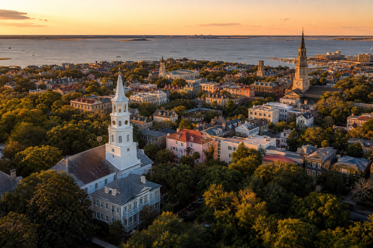 Charleston, South Carolina, at golden hour